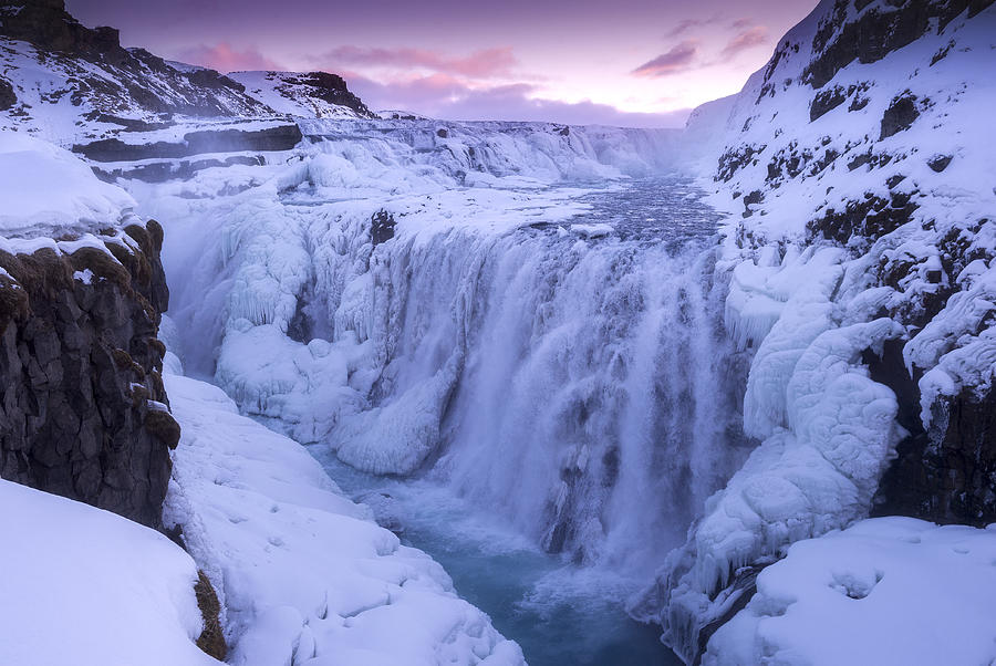 Frozen Waterfall Photograph by Andrea Auf Dem Brinke