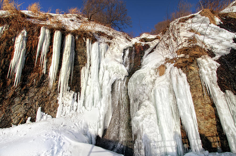 Frozen Waterfall Photograph by Christopher Chan