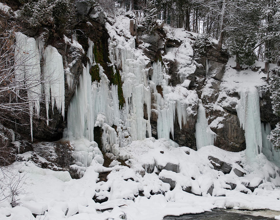 Frozen Waterfall During Winter Photograph by Haja Rasambainarivo
