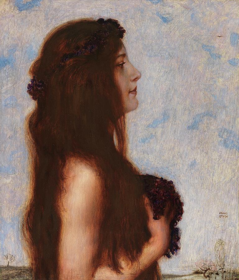 Fruhling Painting by Franz Von Stuck Fruhling Painting by Franz Von Stuck