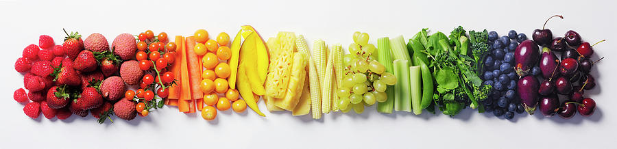 Fruit & Vegetable Color Wheel Photograph by David Malan