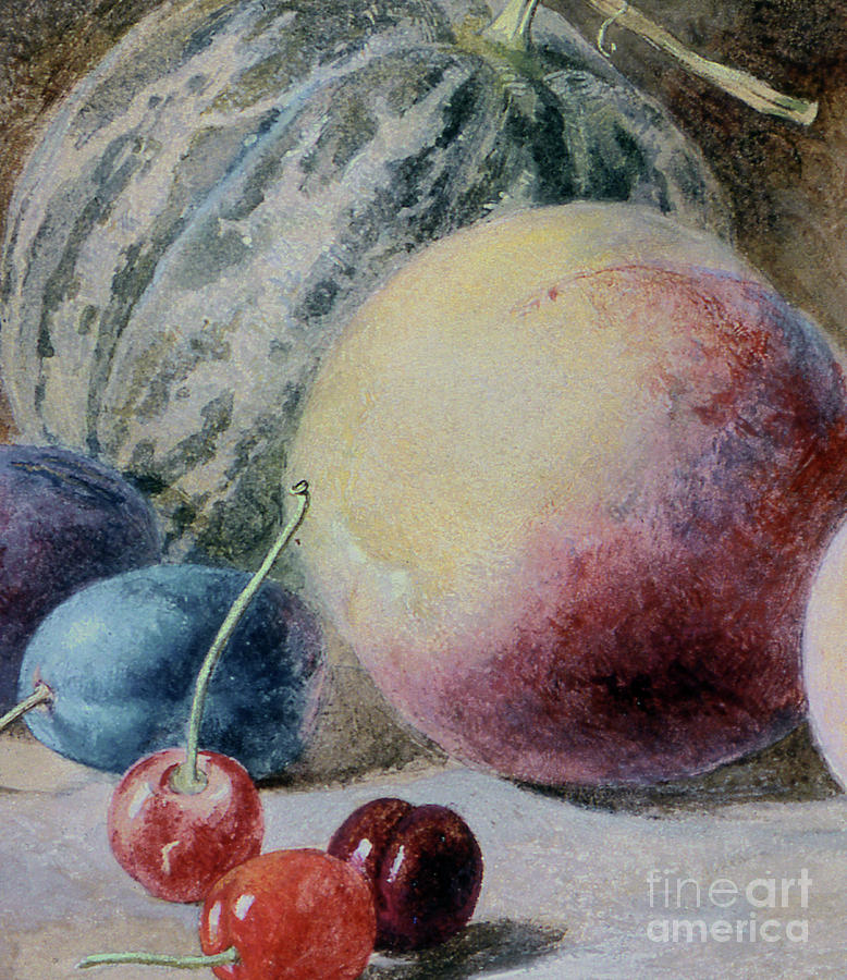 Fruit, 19th century Painting by Thomas Collier
