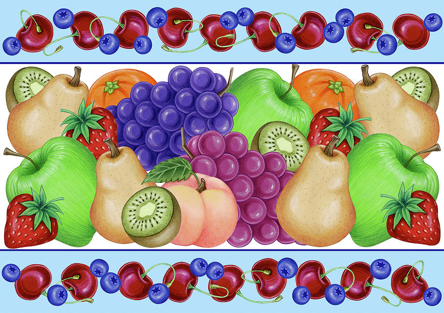 Grape Digital Art - Fruit 3 by Kimura Designs