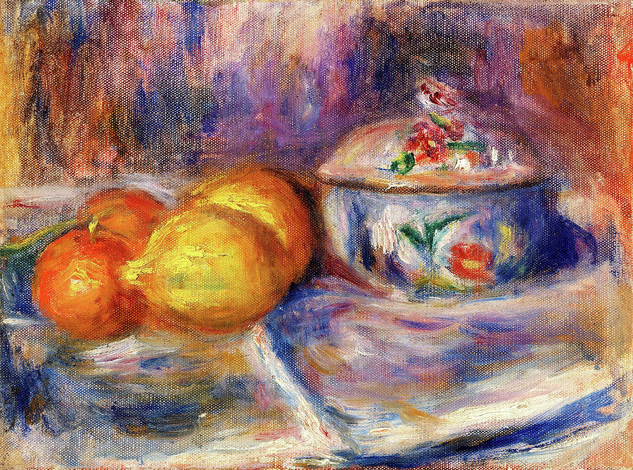 Paris Painting - Fruit and Bonbonniere - Digital Remastered Edition by Pierre-Auguste Renoir