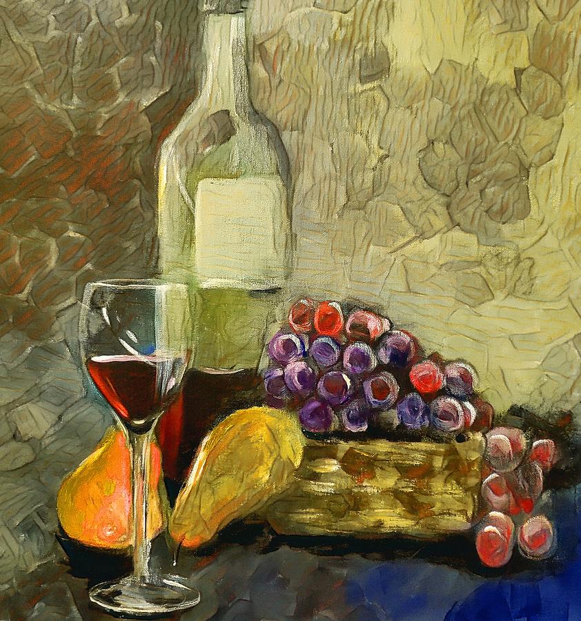 Fruit And Wine Vibe Digital Art by Lisa Kaiser