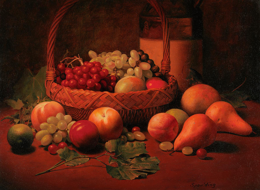Grape Painting - Fruit Basket Still Life by Kevin Spaulding