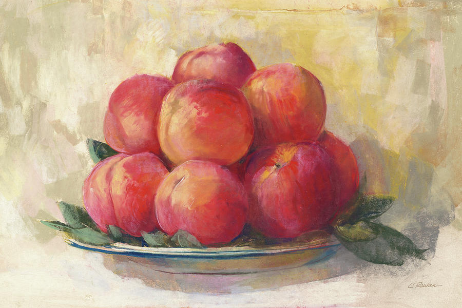 Peach Painting - Fruit Bowl by Carol Rowan