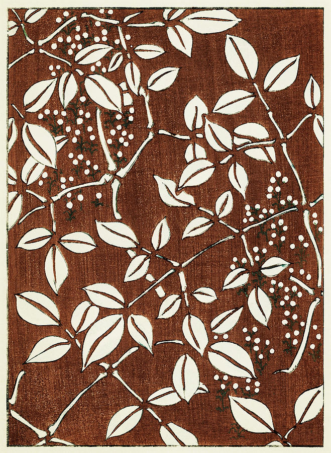 Cool Painting - Fruit Branch - Japanese traditional pattern design by Watanabe Seitei