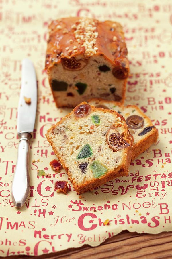 Fruit Cake With Candied Fruit For Christmas Photograph by Rua Castilho