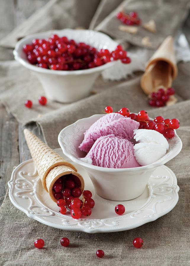 Ice Cream Photograph - Fruit Ice-cream by Oxana Denezhkina