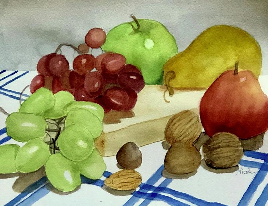 Fruit, Nuts, Cheese Painting