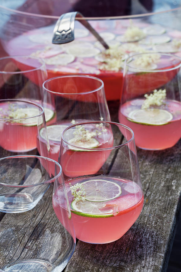 Fruit Punch In Glasses Photograph by Johner Images