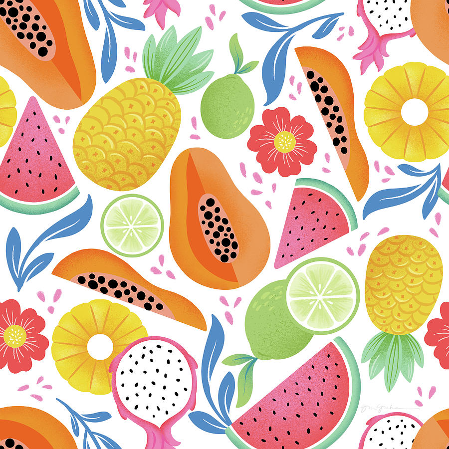 Fruit Punch Pattern Ia Painting by Gia Graham - Fine Art America