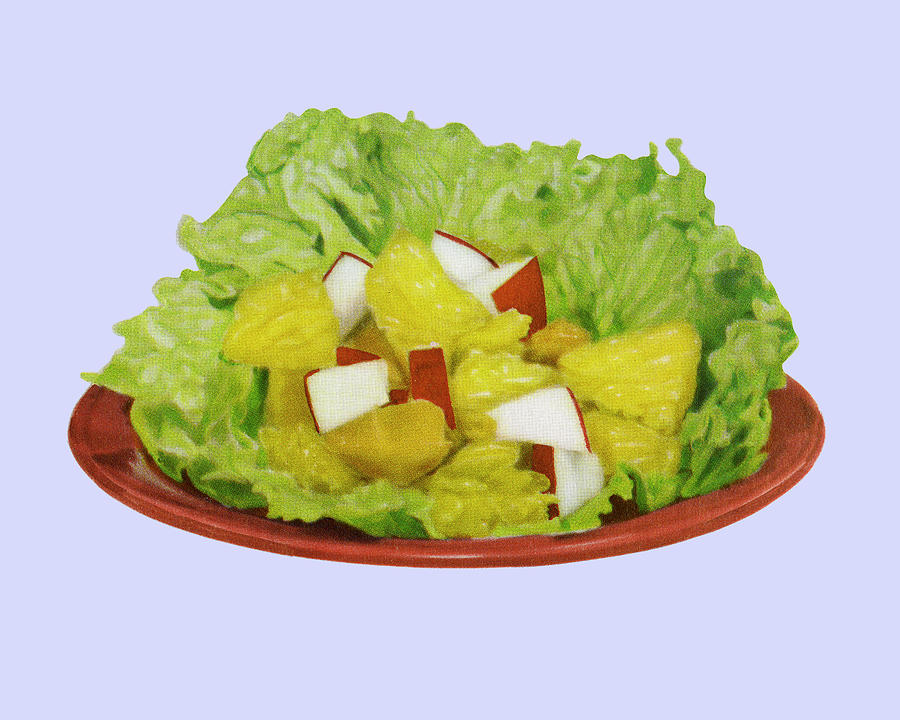 Lettuce Drawing - Fruit Salad by CSA Images