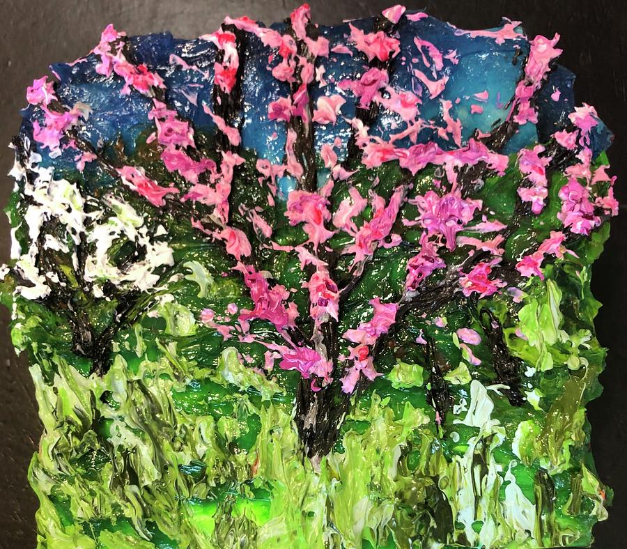 Fruit Trees in Spring  Painting by Julene Franki