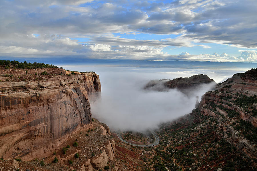 Fruita Canyon Fog Photograph by Ray Mathis