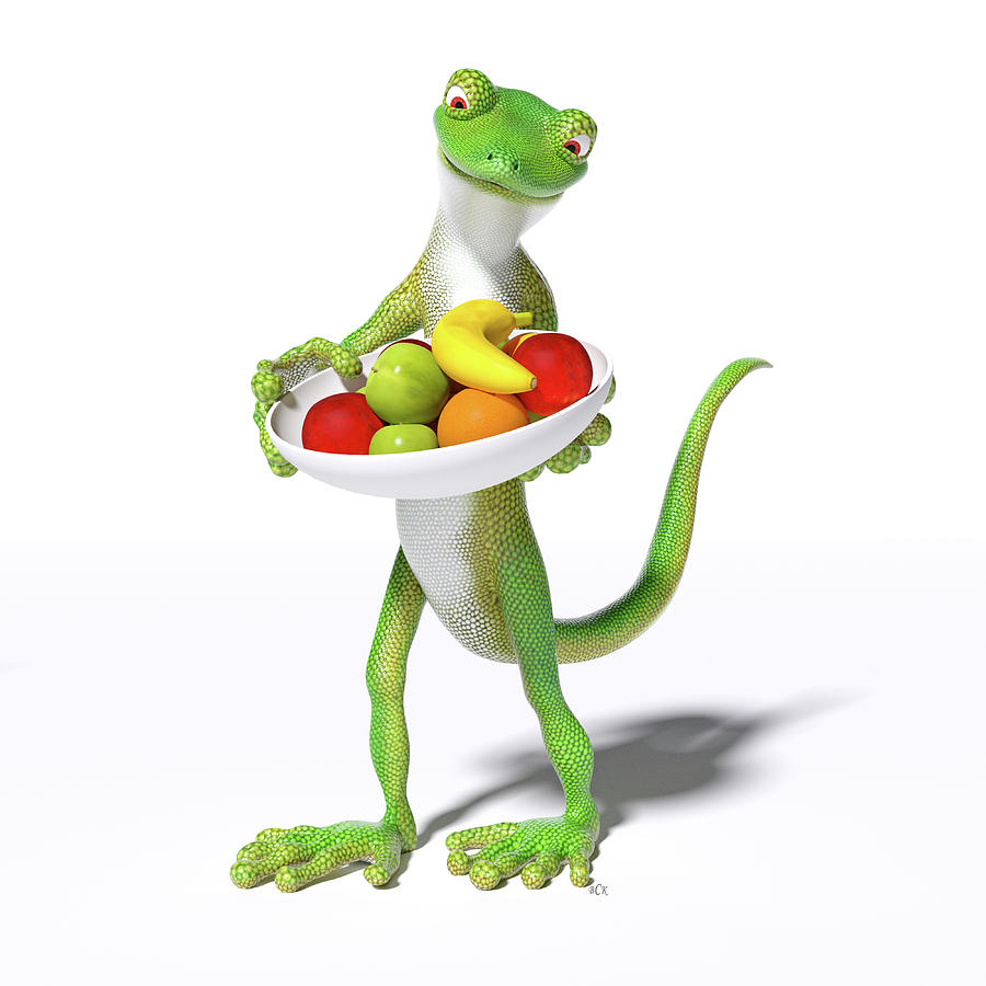 Fruitful Gecko Digital Art