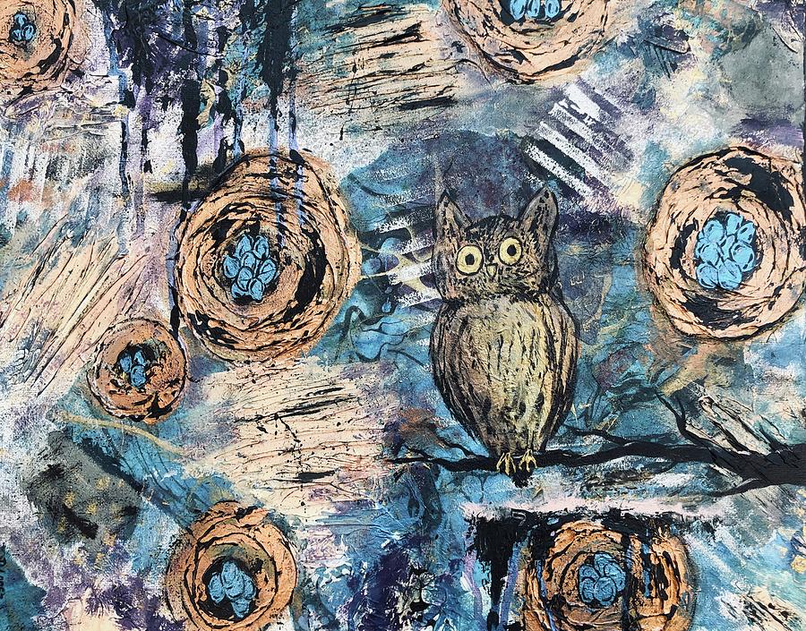 Owl Mixed Media - Fruitful Vision by Dayna Lopez Owl Mixed Media - Fruitful Vision by Dayna Lopez