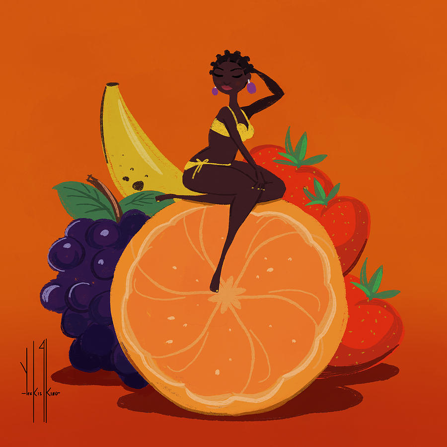 Pinup Digital Art - Fruits and Berries by Victor King