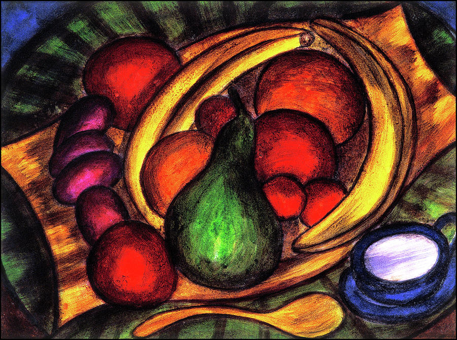 Fruits Painting - Fruits by Hugo Heikenwaelder Fruits Painting - Fruits by Hugo Heikenwaelder