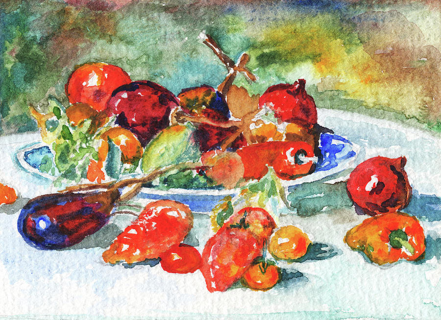 Fruits Of Midi Renoir Still Life Study Painting by Irina Sztukowski