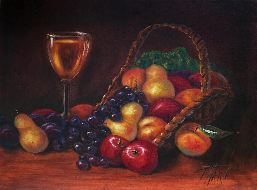 Fruits of the Wine Painting by Lynne Pittard