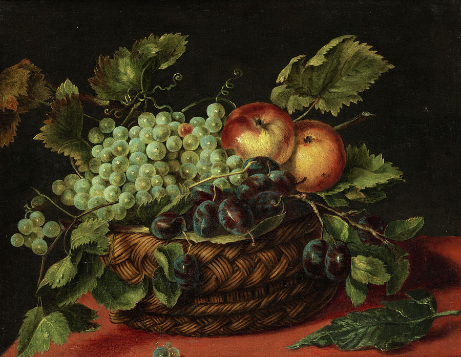 Grape Painting - Fruits Still Life by Adriaen van Utrecht