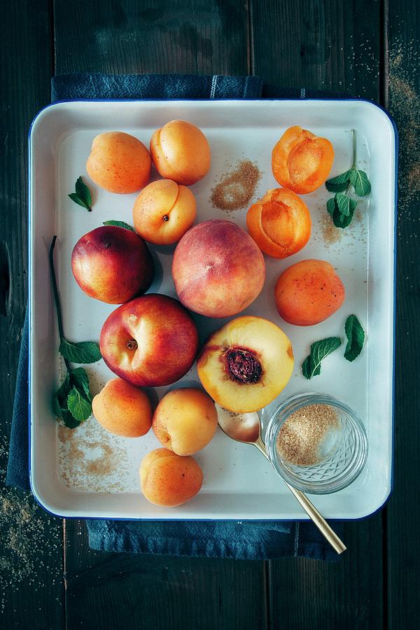 Fruits With Stones apricots, Peaches And Nectarines With Brown Sugar