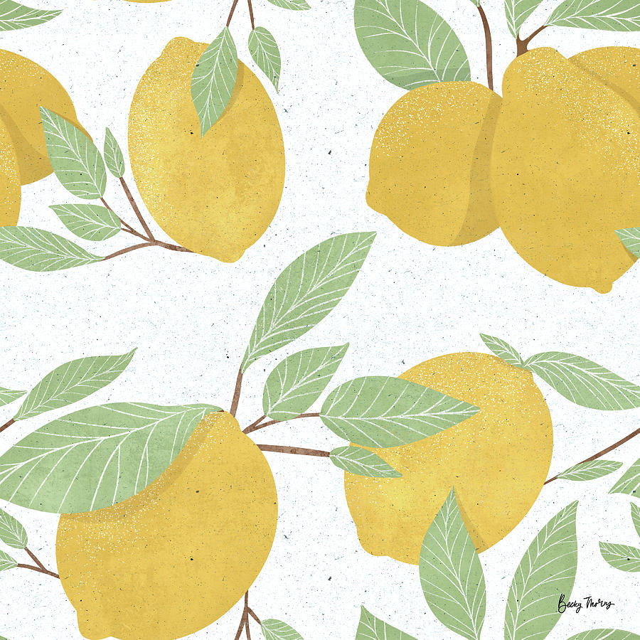 Fruit Painting - Fruity Cocktails Pattern II by Becky Thorns