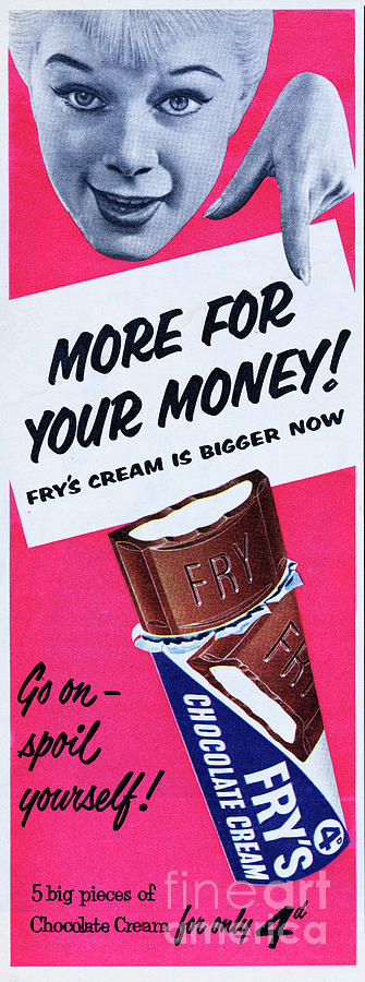 Frys Chocolate Cream Photograph by Picture Post