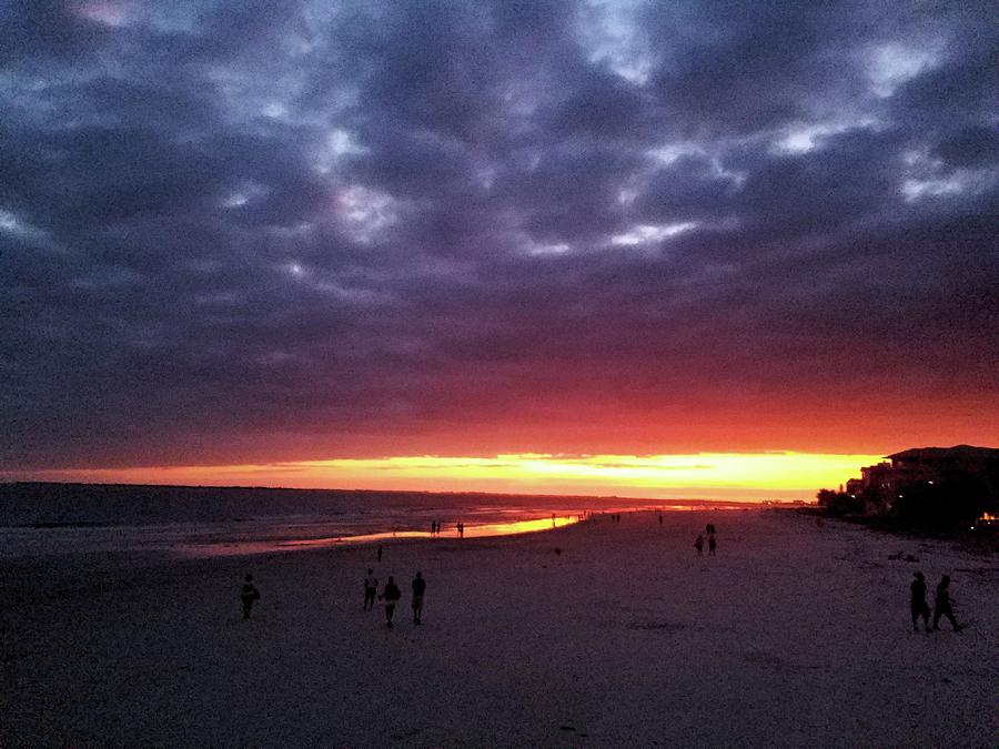 Ft. Myers Beach Sunset Photograph by Karen Stansberry