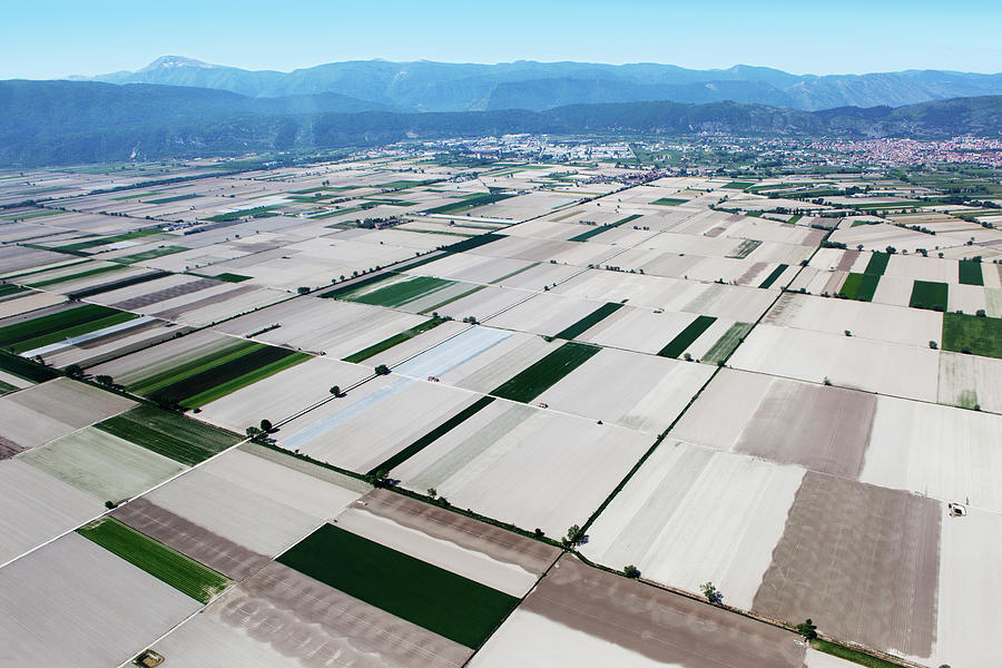 Fucino, In Abruzzo, Aerial View Photograph by Seraficus