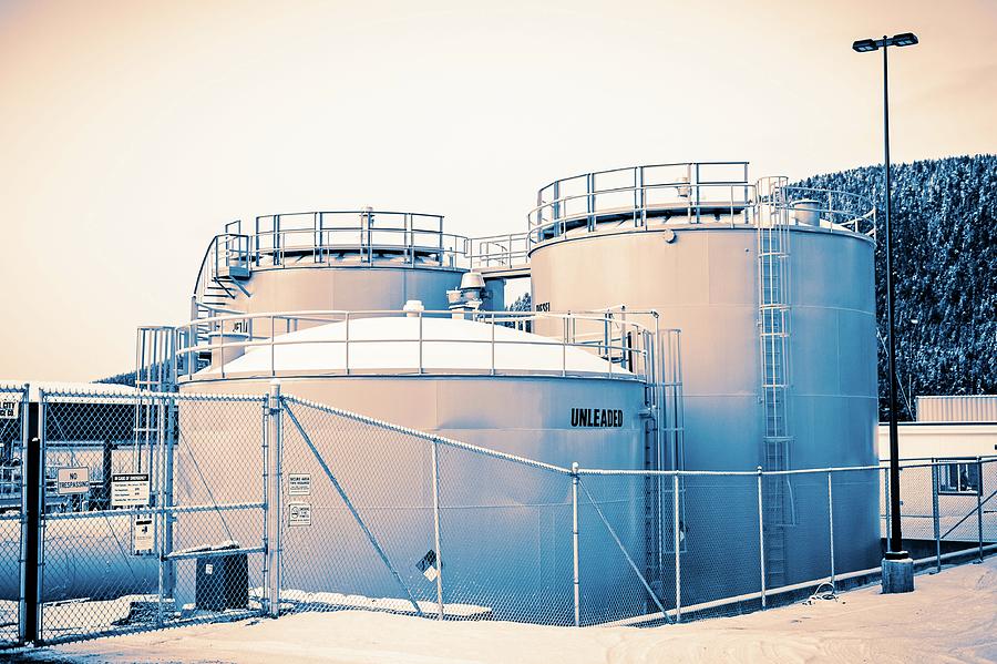 Fuel Storage Tanks Near Sitka Photograph by Jeffrey Wickett Fine Art