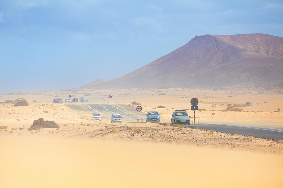 Landscape Photograph - Fuerteventura Island, Dust Storm by Jan Wlodarczyk