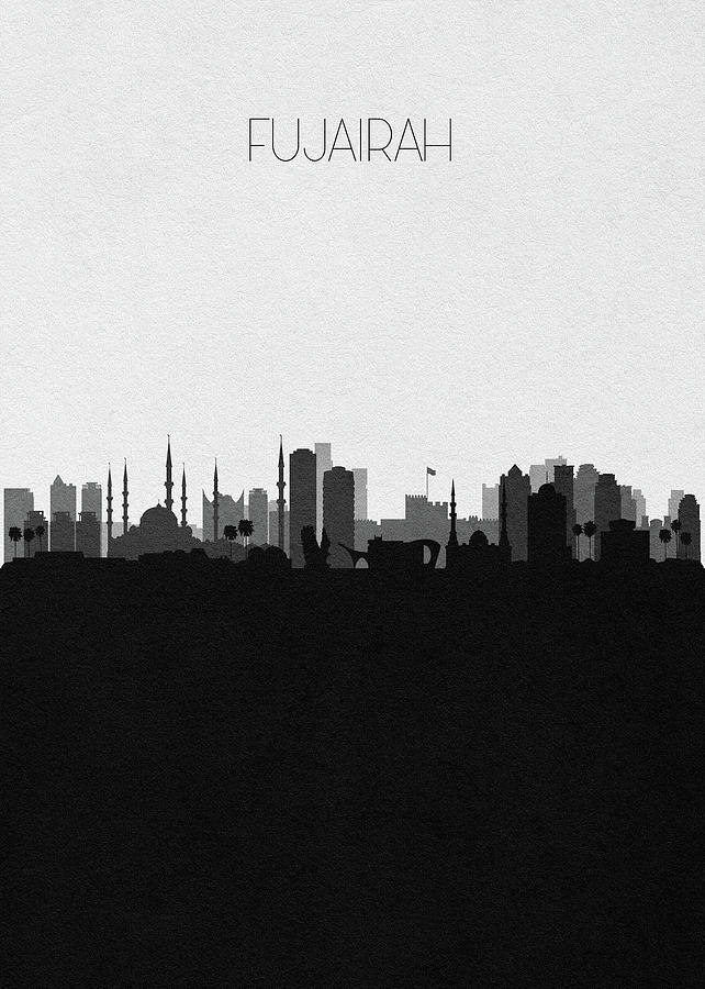 Fujairah Cityscape Art Digital Art by Inspirowl Design