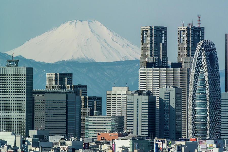 Fuji Over Shinjuku Photograph by I Love Photo And Apple.