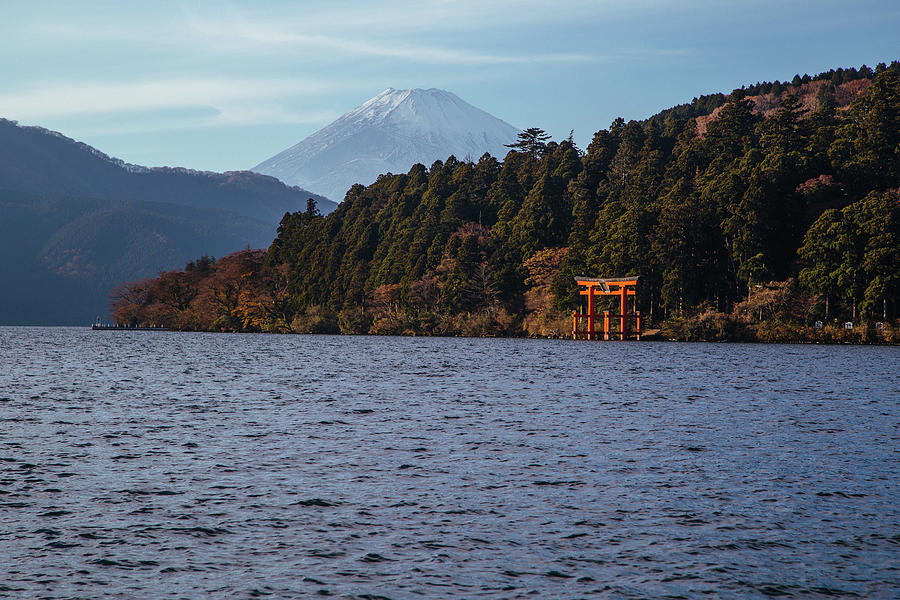 Fujisan from lake Hakone Photograph by Jonathan Keane