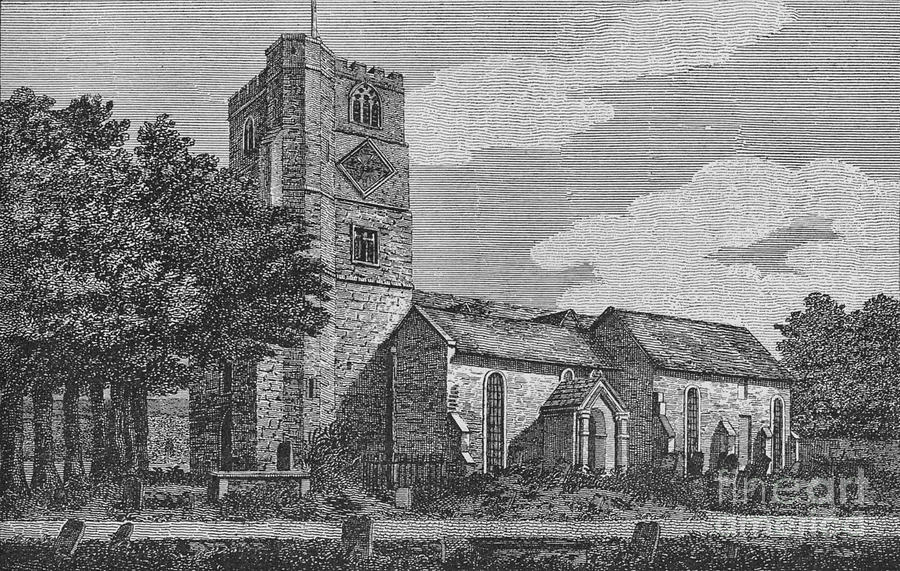 Fulham Church In 1812 1911 Drawing by Print Collector