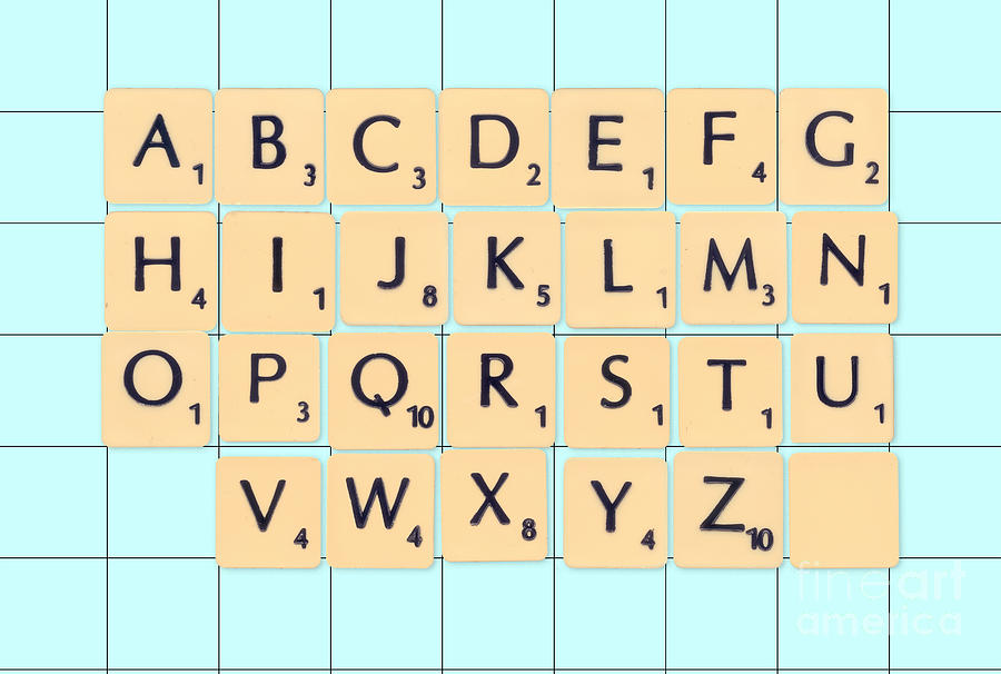 Full Alphabet Of Scrabble Tiles K1 Photograph by Humorous Quotes - Pixels