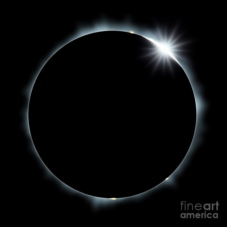 Atmosphere Digital Art - Full Eclipse Of The Sun On Black by Johan Swanepoel Atmosphere Digital Art - Full Eclipse Of The Sun On Black by Johan Swanepoel