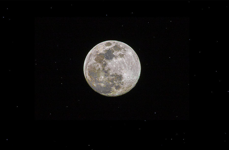 Full Moon and Stars Photograph by Allin Sorenson