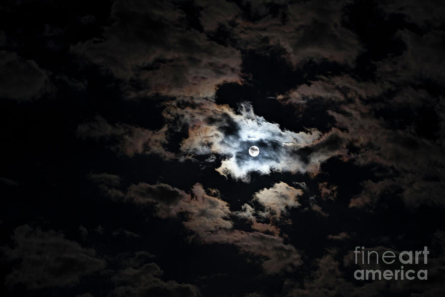 Full Moon At Cloudy Night Photograph by Westend61