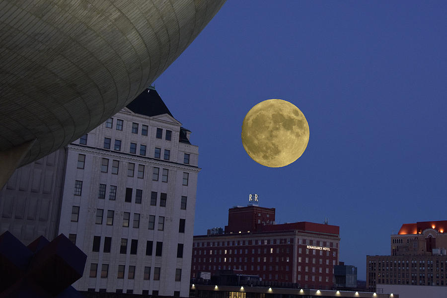 Full Moon At The Plaza Photograph by Jeffrey PERKINS