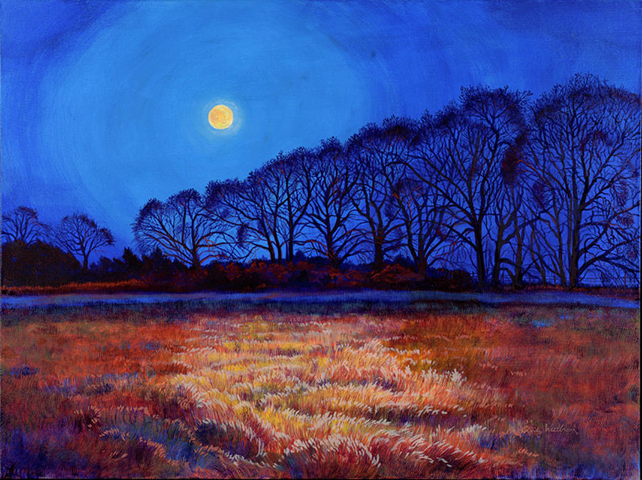 Moon Painting - Full Moon by Cynthia Westbrook