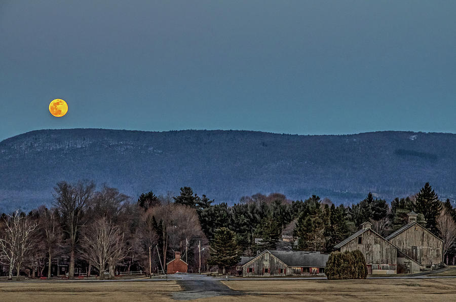 Full Moon During the Spring Equinox Photograph by Mark Schiffner Fine