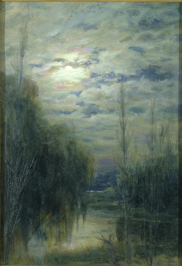 Full Moon, Limache, Chile Painting by Alfredo Helsby Full Moon, Limache, Chile Painting by Alfredo Helsby