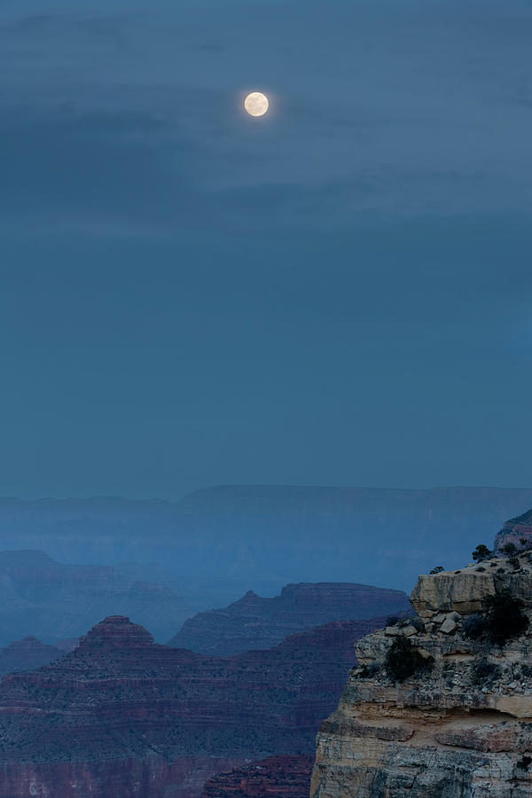 Full Moon Over Grand Canyon Photograph by Don Smith