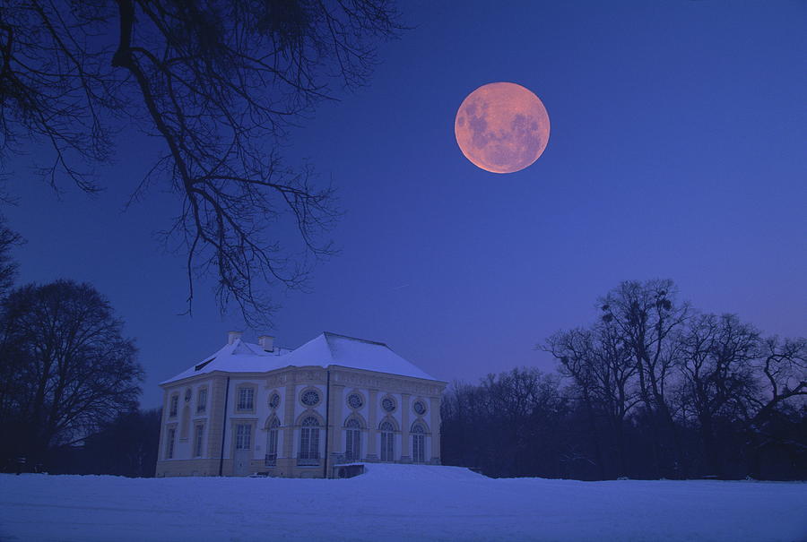 Full Moon Over Nymphenburg Palace Digital Art by Thomas Gruner
