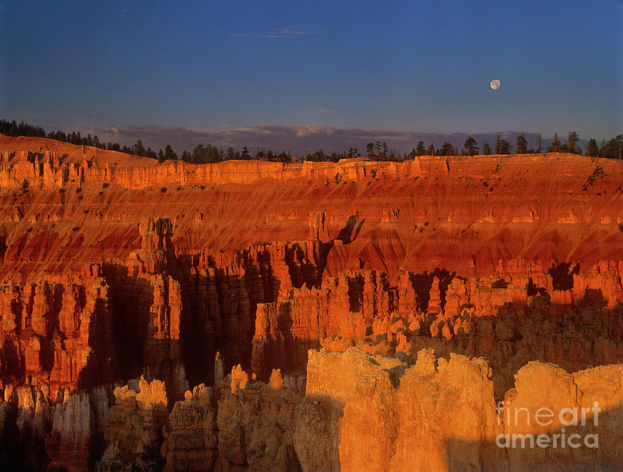 Full Moon Over Silent City Bryce Canyon National Park Utah Photograph by Dave Welling