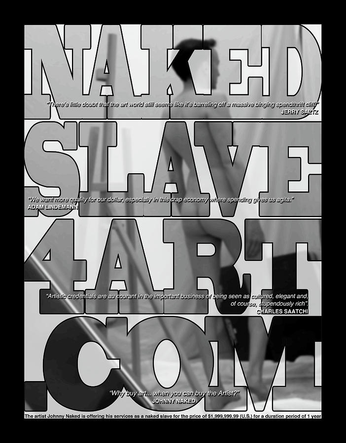 Full Page Ad For Nakedslave Art Com Published In Artillery Magazine Mixed Media By Johnny Naked
